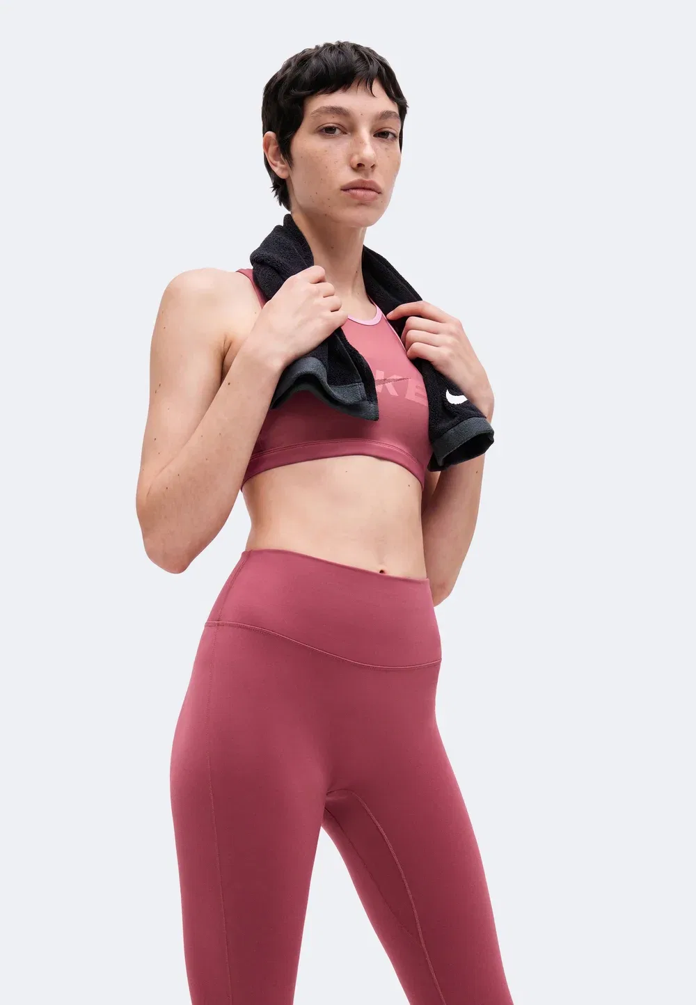 Один - леггинсы Nike Performance, Pink Smoke/White — фото 4