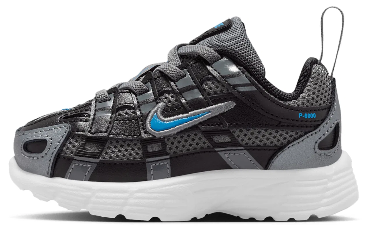 Кроссовки для малышей P-6000 Nike, цвет Black/Smoke Grey/Dutch Blue — фото 2