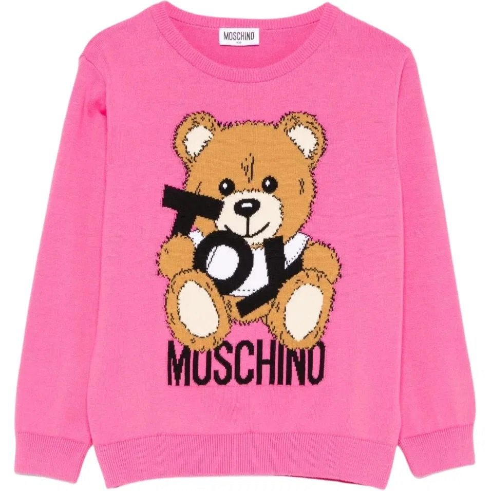 Детский свитшот с круглым вырезом MOSCHINO, Розовый