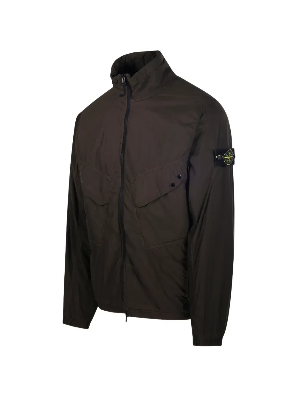 Куртка с капюшоном и нашивкой-компасом Stone Island, коричневый — фото 3