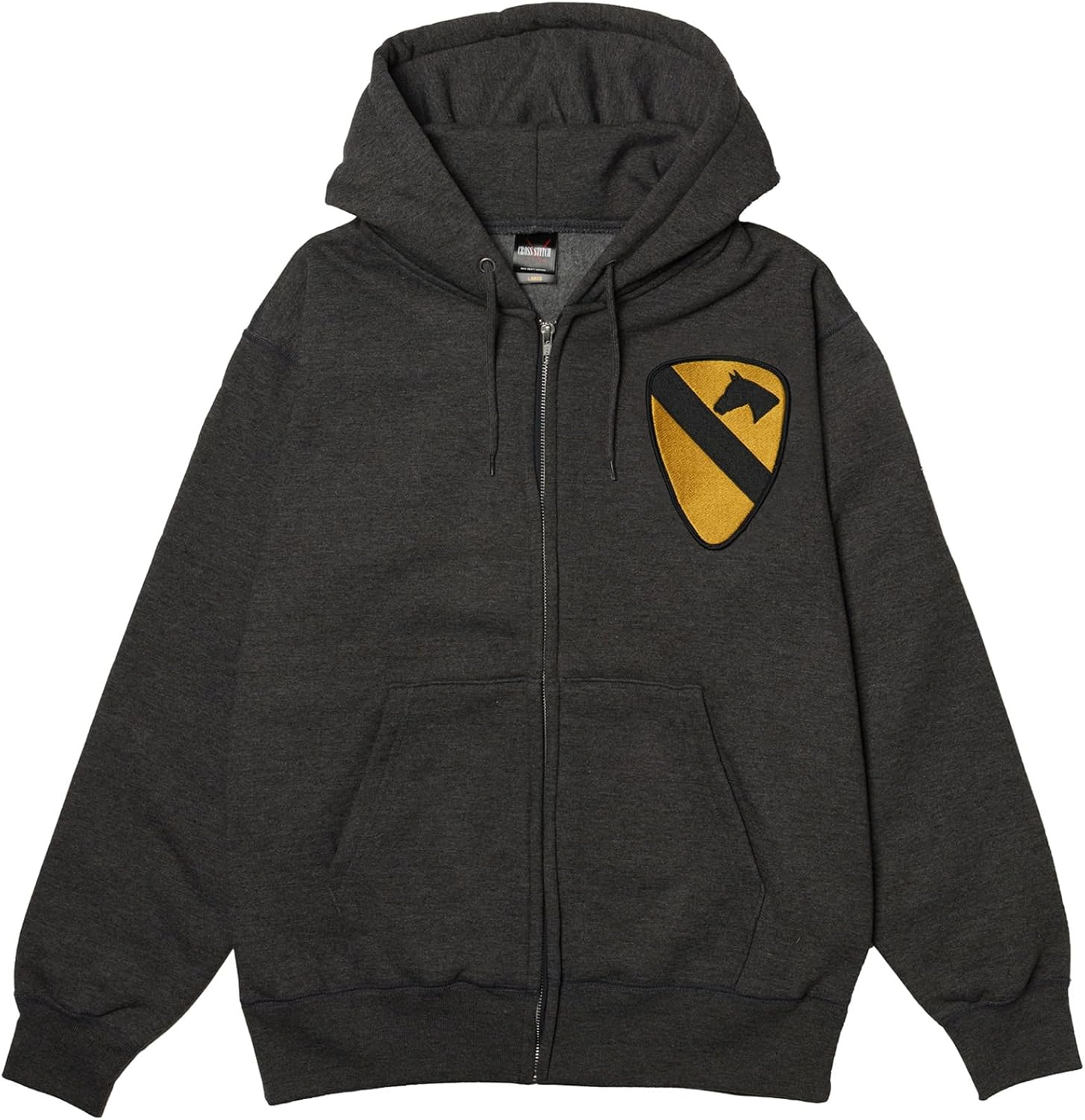 

Толстовка с капюшоном в стиле F, нашивка с гербом армии США, на флисовой подкладке, на молнии, цвет угольно-серый, размер S F-Style