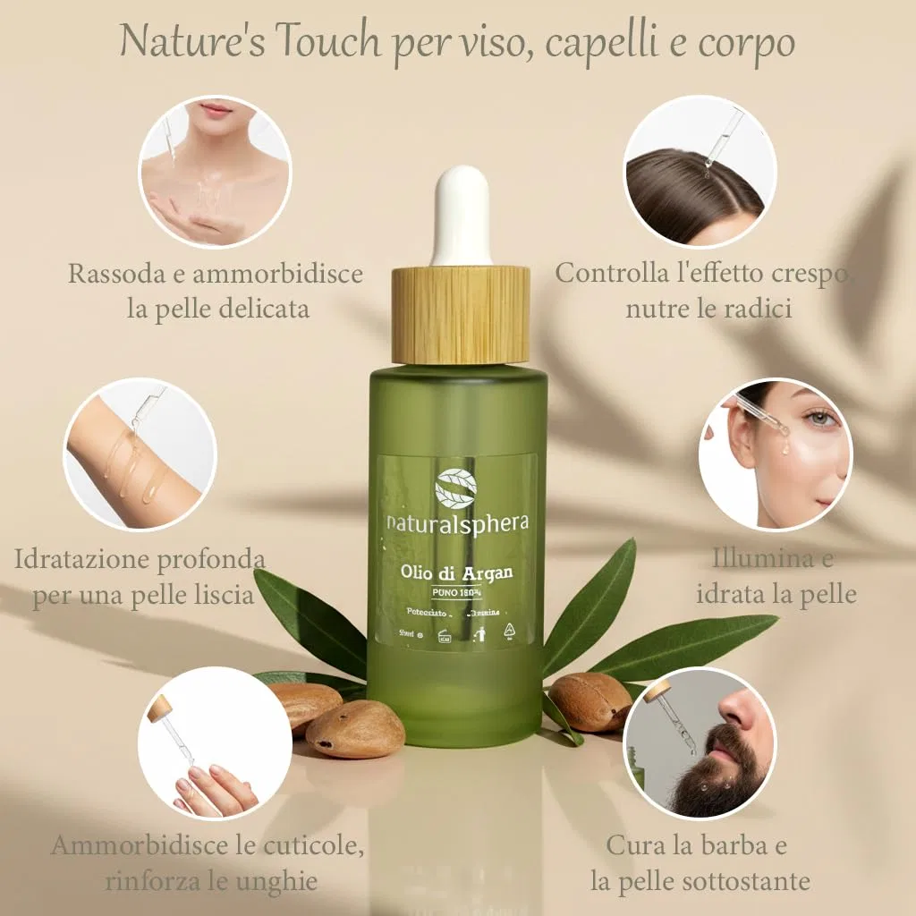 Масло для лица и тела Organic Argan Oil, NATURALSPHERA, 50 мл — фото 3