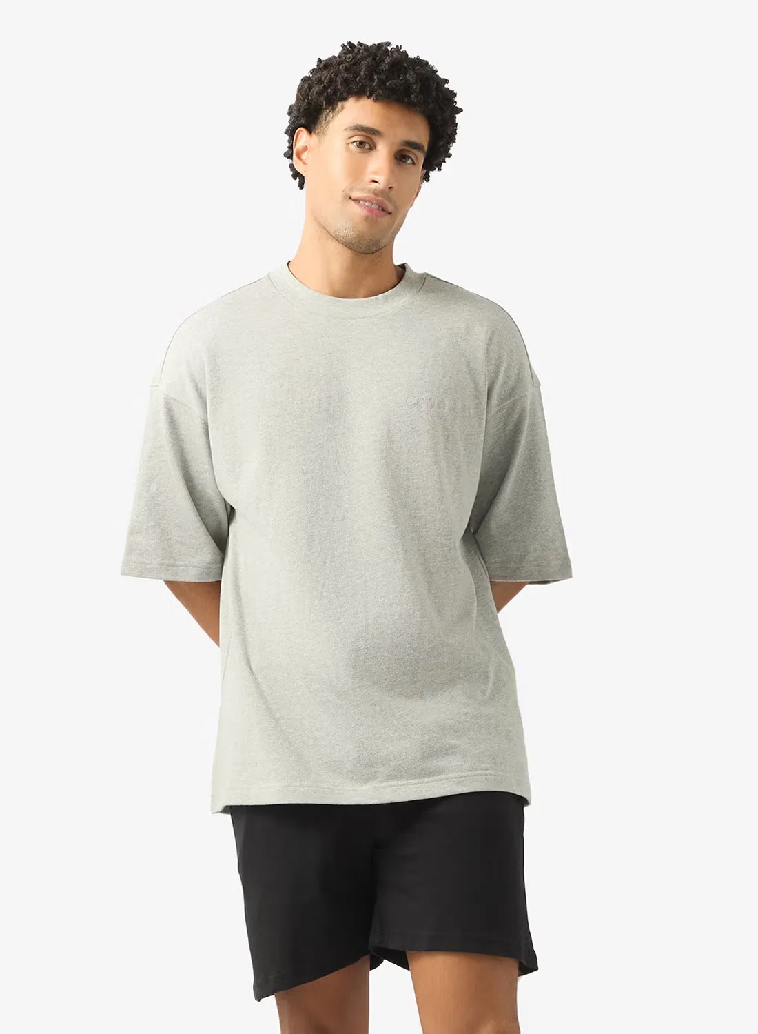 Футболка домашняя с круглым вырезом Calvin Klein, серая