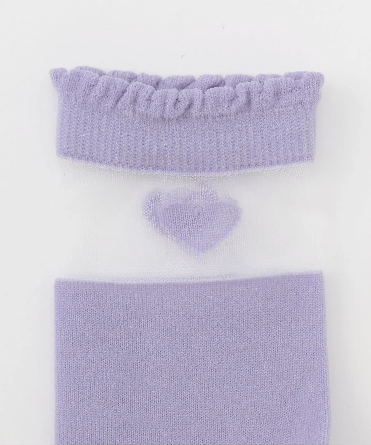 Детские носки с прозрачной вставкой и сердцем, модель Heart Sheer Socks, minimal, Black — фото 2