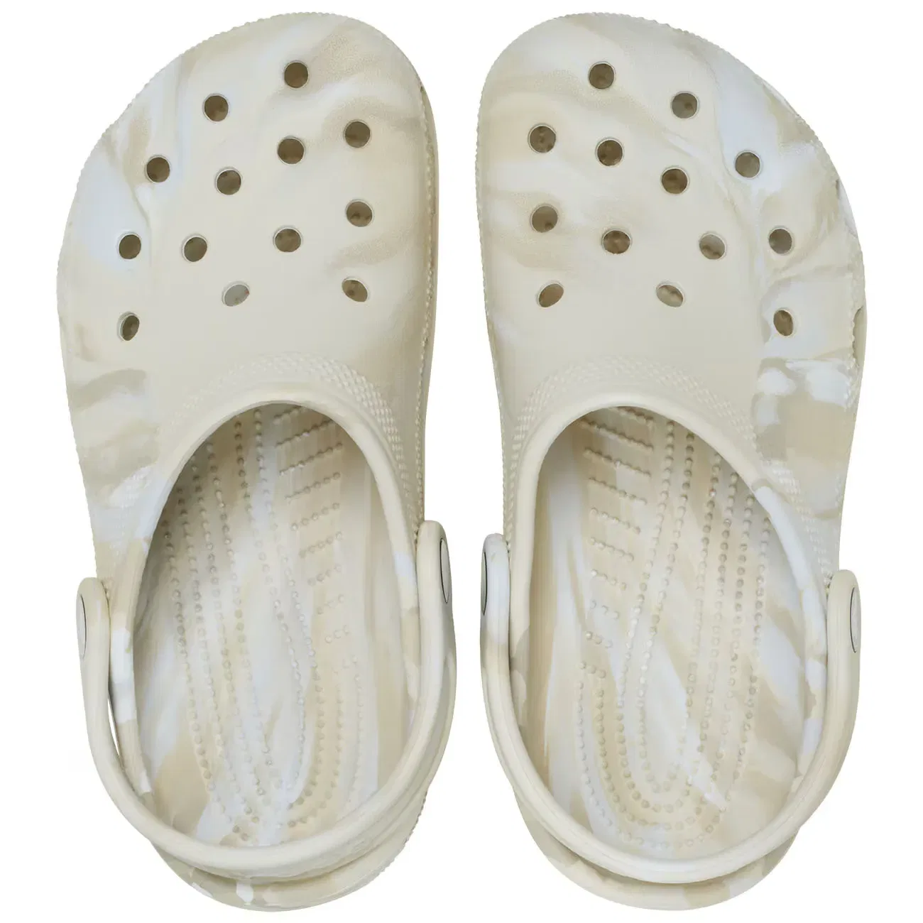 Детские сабо с мраморным дизайном Classic Marbled Clog K Crocs, Blanco — фото 3