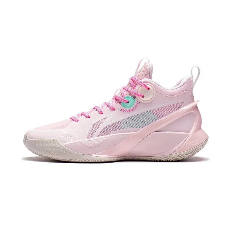 Детские кроссовки для баскетбола с высокой посадкой Li-Ning Sonic 10 Youth Edition, Primrose Pink