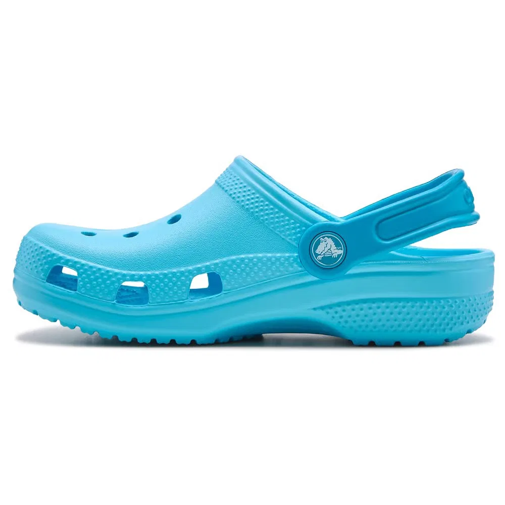 Детские классические сабо с графическим рисунком Crocs, Light Blue Daisy Flower — фото 3