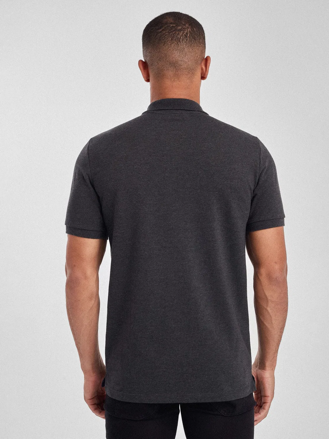 Поло Regular Fit из пике, Grey Charcoal Next — фото 2