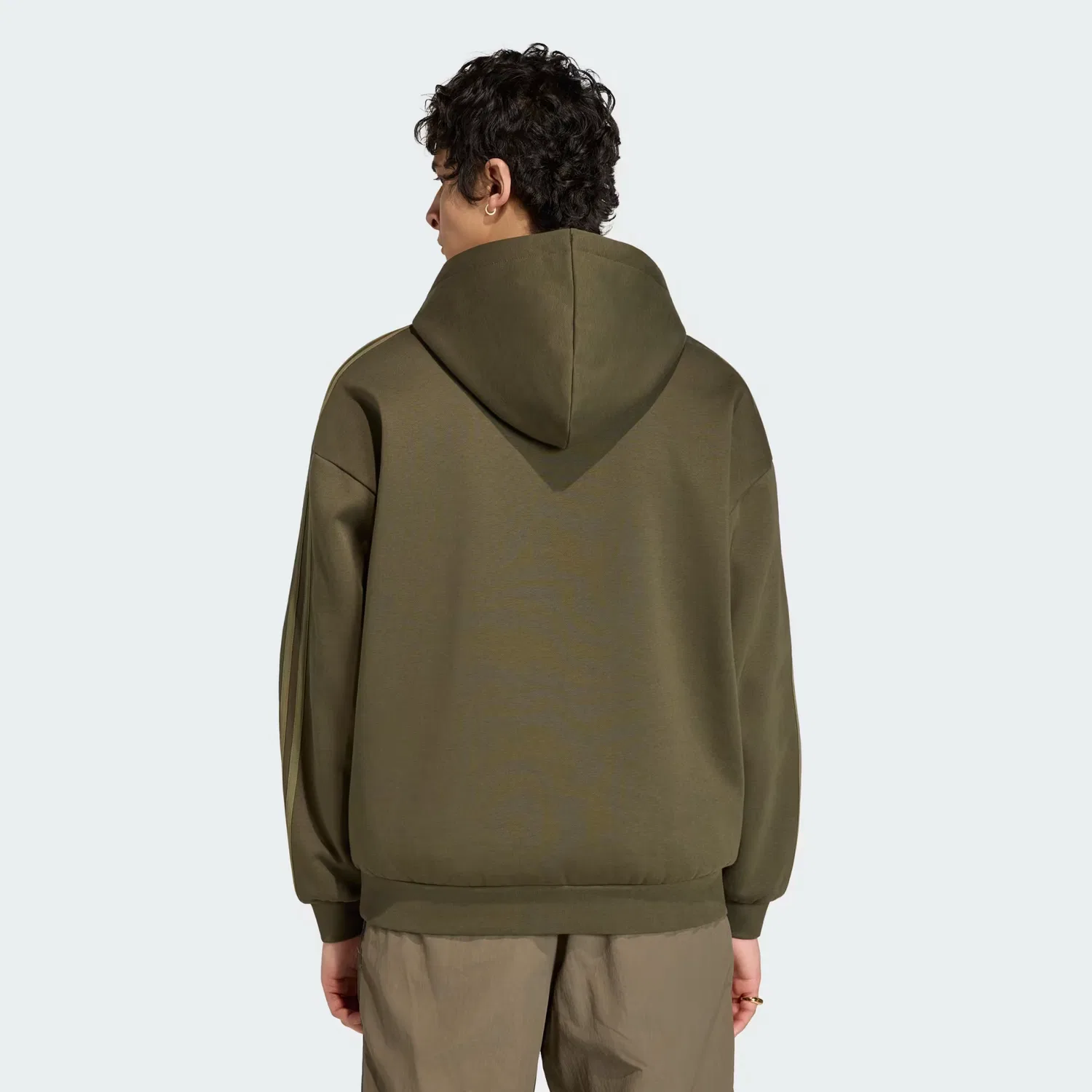 Мужское худи свободного кроя Adicolor Classics 3-Stripes Adidas Originals, Night Cargo — фото 2