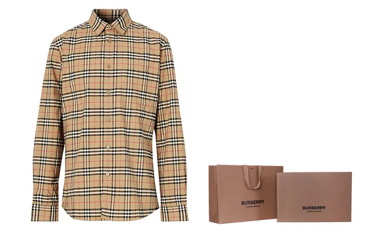 Мужская рубашка Burberry FW21 Shirt, Light Umber