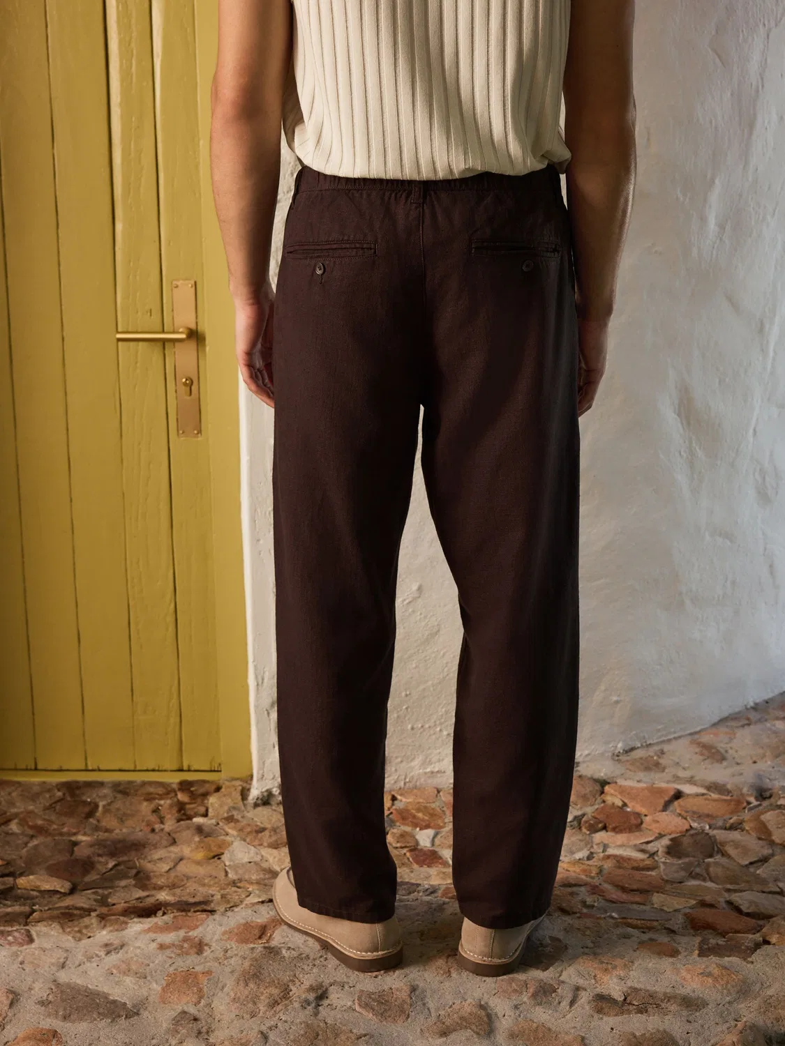Брюки с эластичным поясом, Regular Tapered Fit Next, коричневый — фото 2