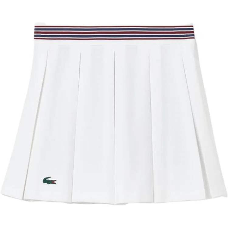 Юбка LACOSTE White Green, короткая, повседневная — фото 3