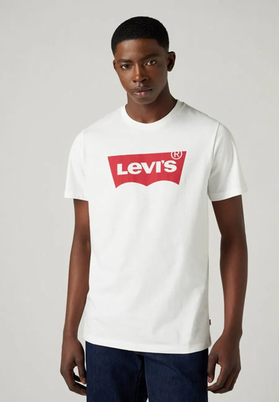 Футболка LEVI'S Regular Shirt 'Graphic Set-In Neck T-Shirt' белого цвета — фото 2
