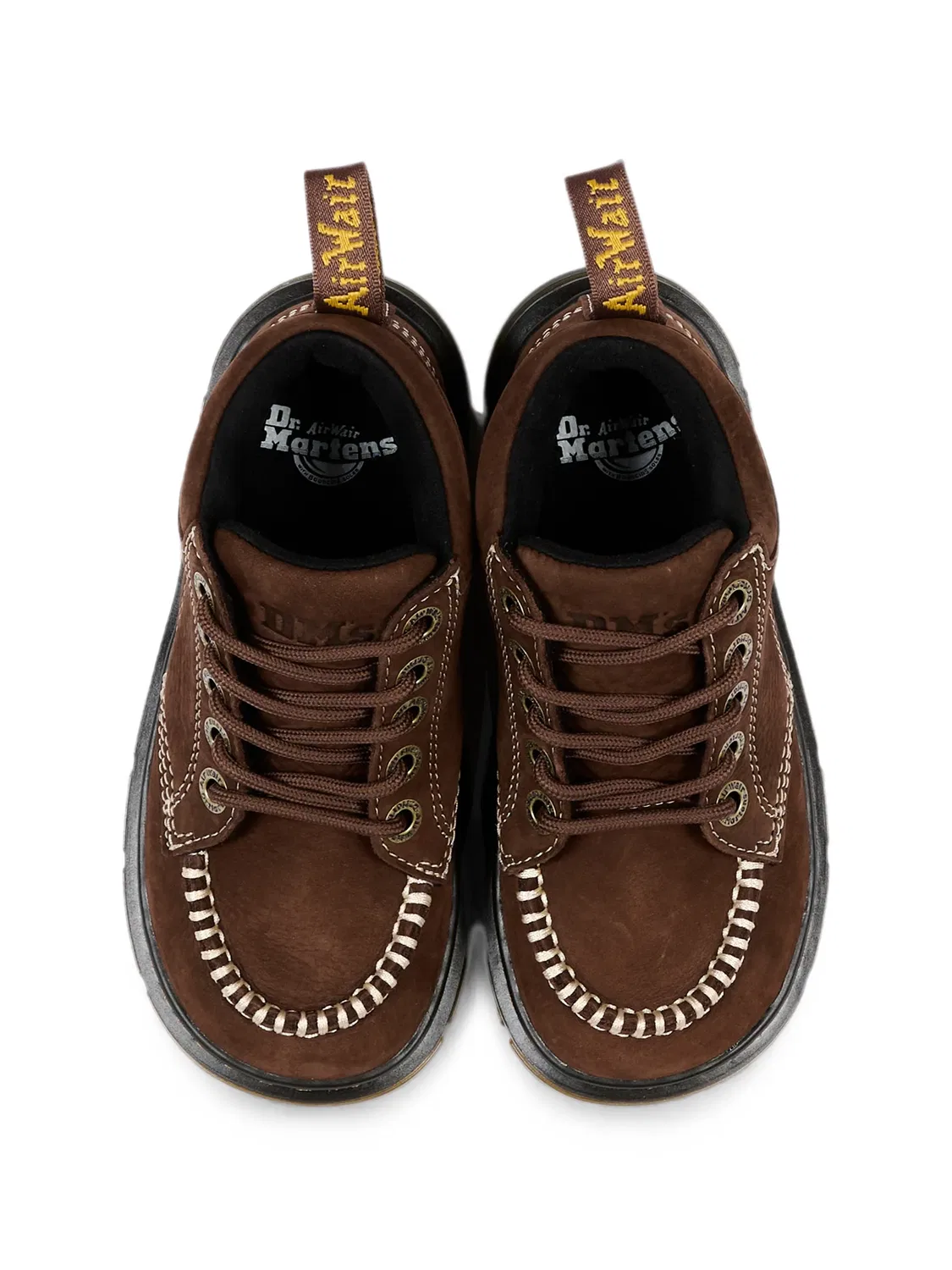 Ботинки Raffe с контрастной строчкой Dr. Martens Kids, коричневый — фото 4