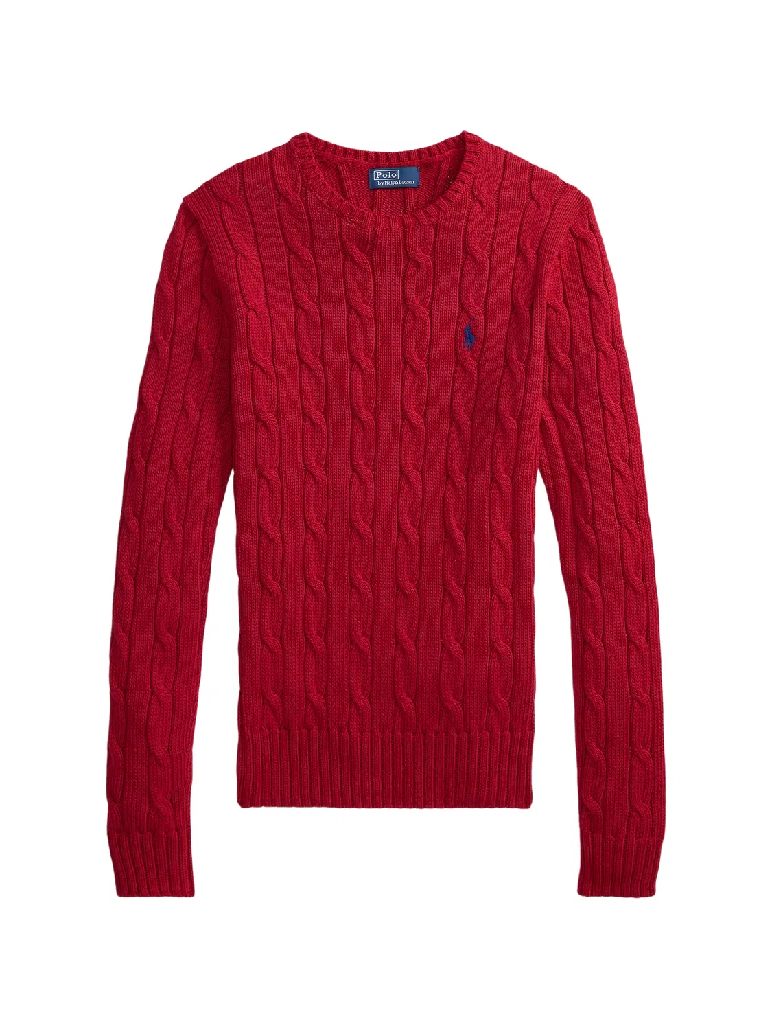 Джемпер фактурной вязки из хлопка Polo Ralph Lauren, красный