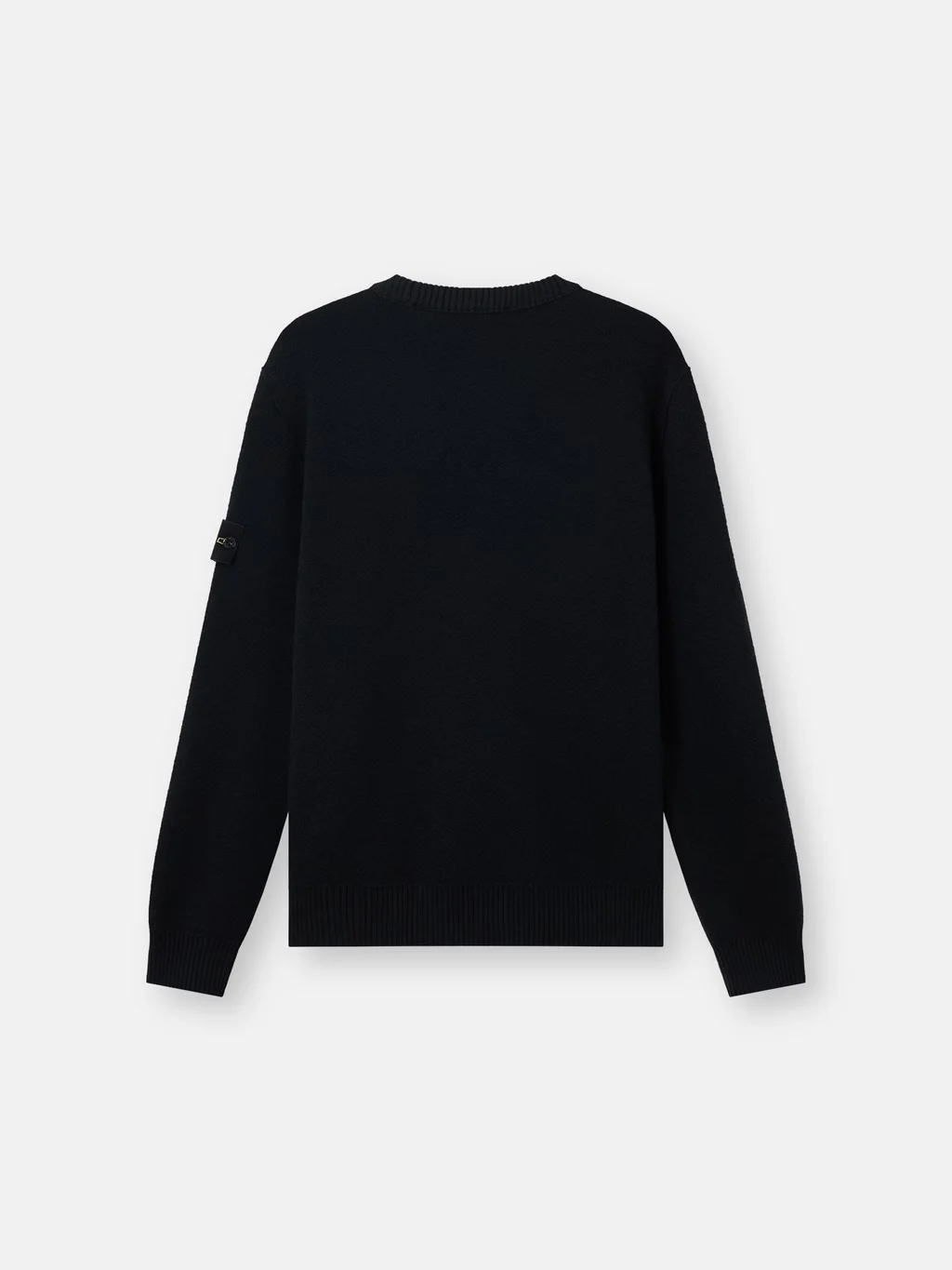Мужской вязаный свитер  Stone Island Loose-fit Crewneck With Ribbed Trims, черный — фото 4