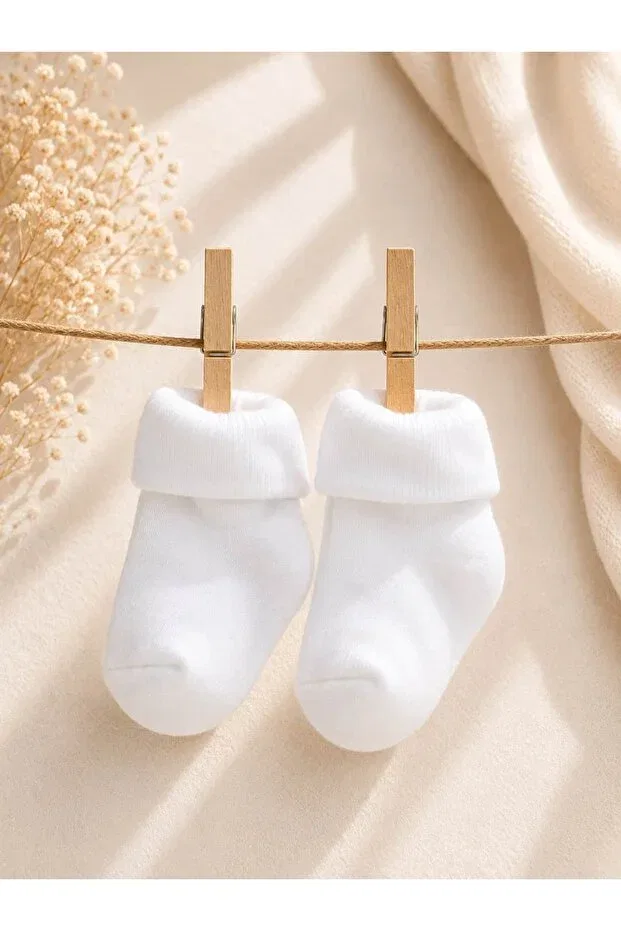 Детские носки для новорожденных хлопковые 2-Pack Gubi Kids, White