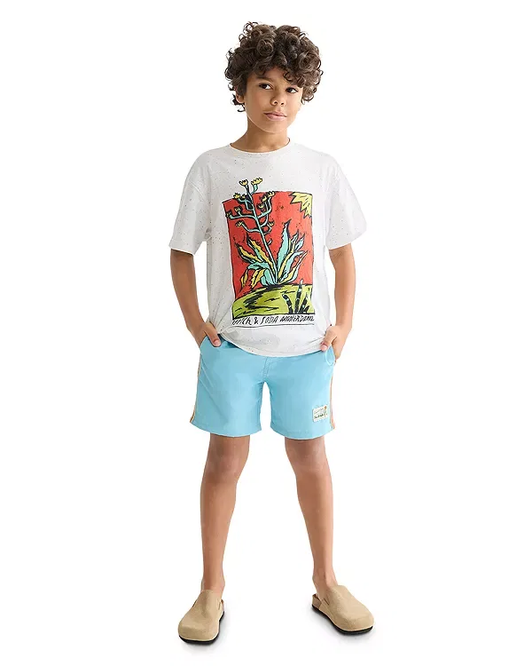 Детские плавки для мальчиков с принтом Magic Mid Length Swim Shorts Scotch & Soda, Suns Milky — фото 2