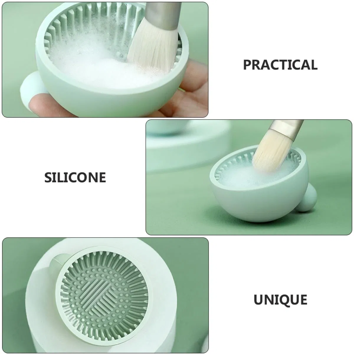 Щетка для очистки кистей, Silikon, RUNROTOO, 1 шт., 6.5x6.5x5 см — фото 3