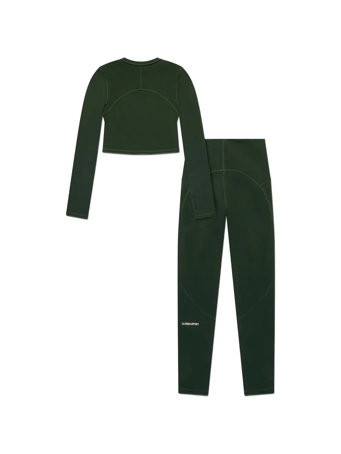 Комплект из топа и брюк с логотипом Blanca Sport Kids, зеленый — фото 2