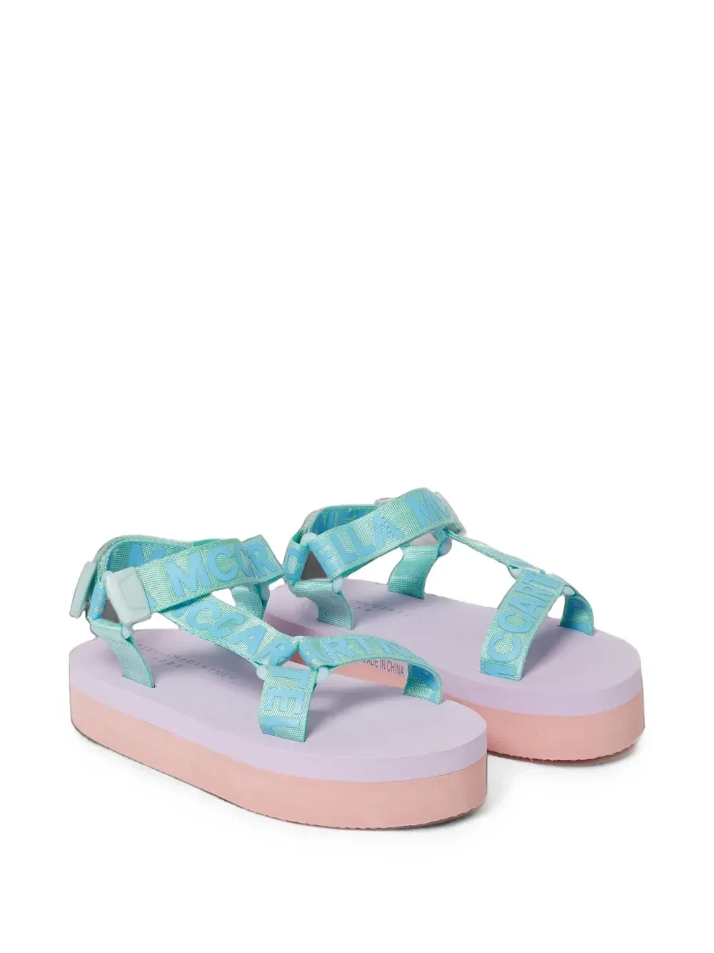 Босоножки на платформе с логотипом Stella McCartney Kids, синий