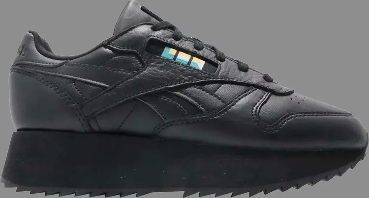 

Кроссовки wmns classic leather double 'black' Reebok, черный, Черный;серый, Кроссовки wmns classic leather double 'black' Reebok, черный