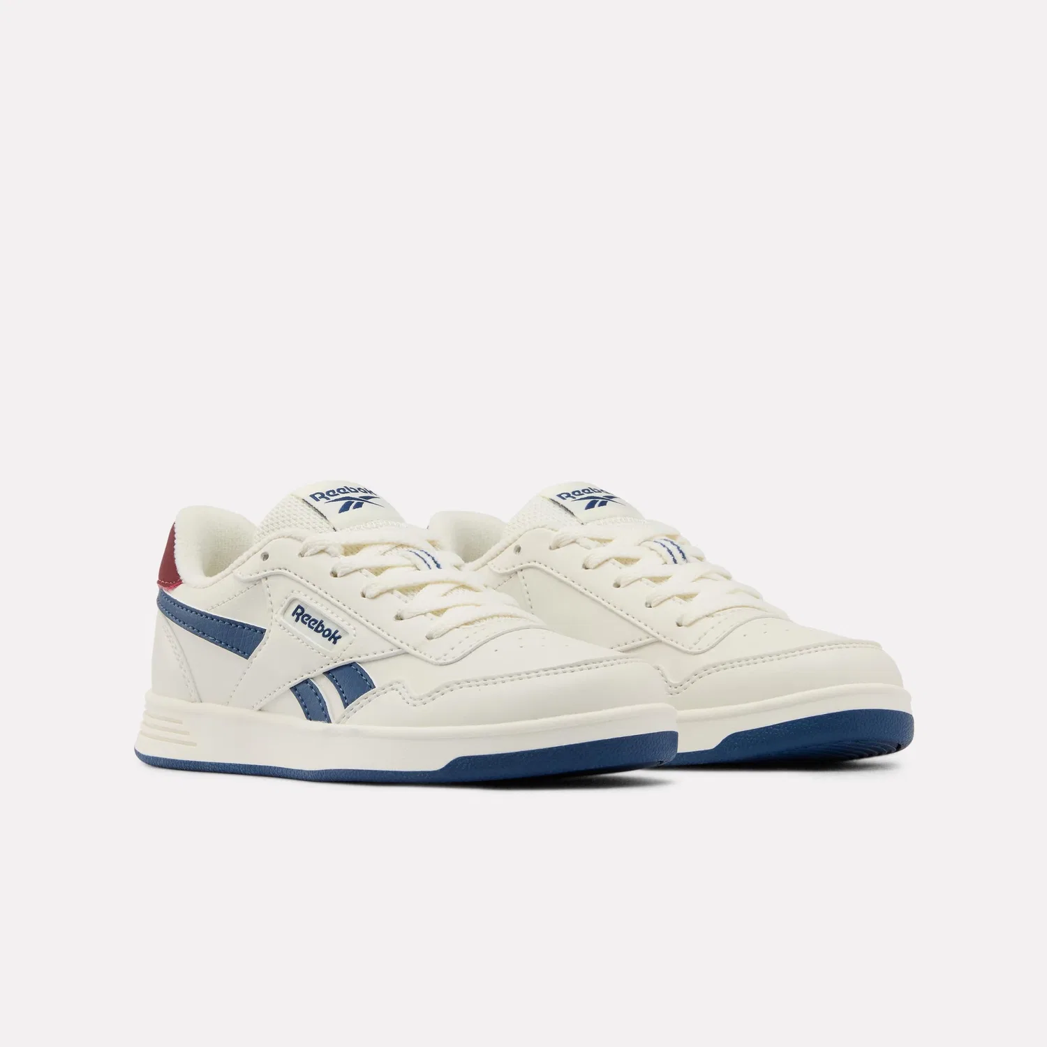 Детские кроссовки Court Advance Reebok, Chalk Batikblue Classicburgundy — фото 3