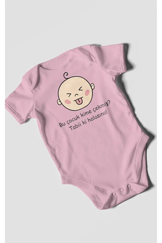 Детское боди для новорожденных с принтом Who has this kid trapped? tabiki halasına Morivokids, Dark Pink — фото 3
