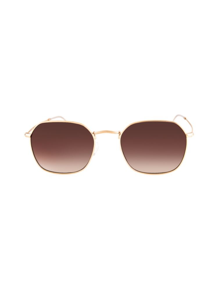 

Круглые солнцезащитные очки Kai 50MM Aqs, цвет Gold Brown