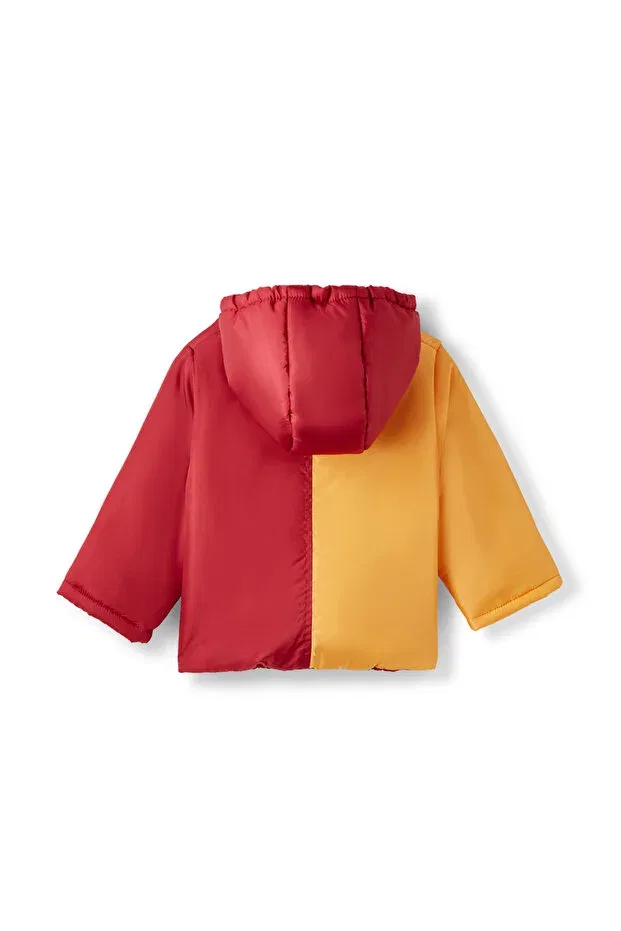 Детское зимнее пальто для девочек с длинным рукавом Galatasaray baby coat b252035 Gsstore, Yellow Red — фото 2