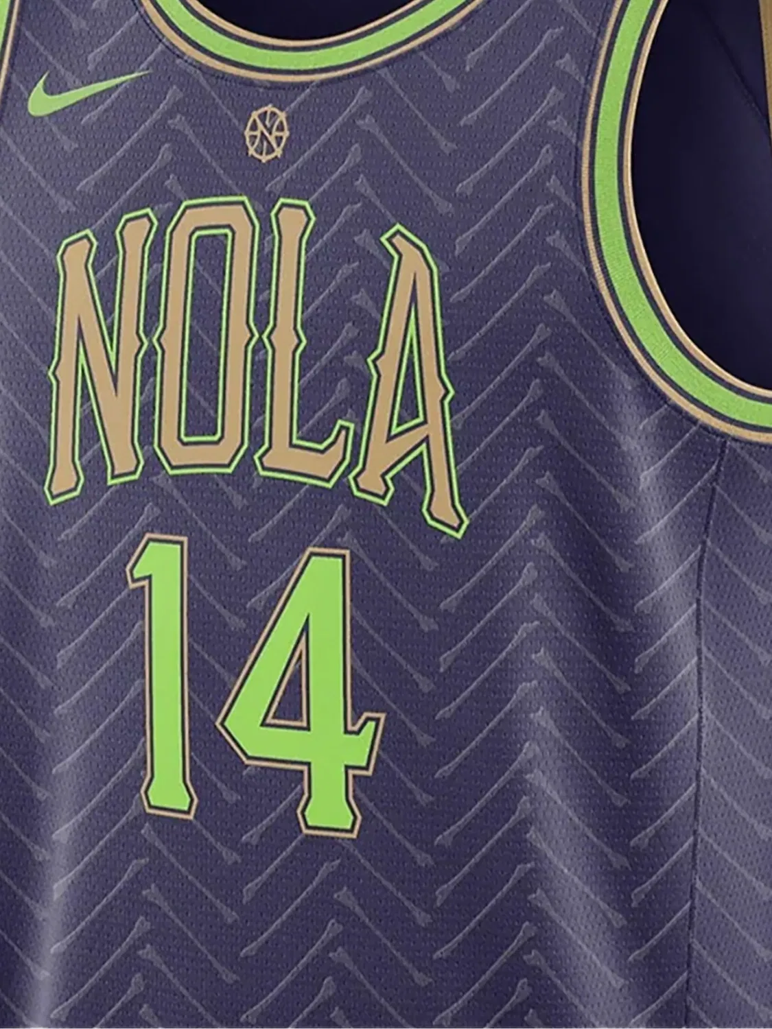Майка NBA New Orleans Pelicans 24/25 City Edition '14 Ingram Swingman Nike, фиолетовый — фото 2
