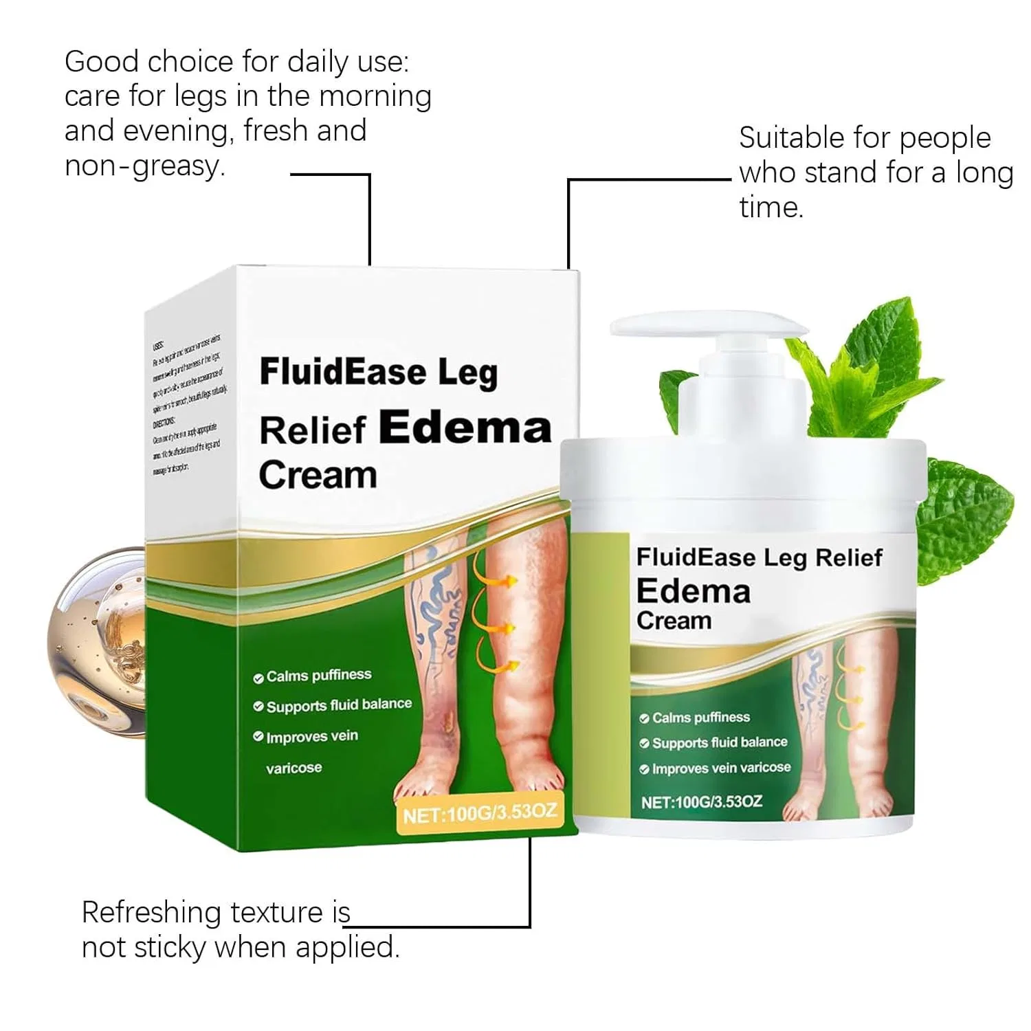 Крем для ног Leg Relieving Cream, 100 г Generisch — фото 3