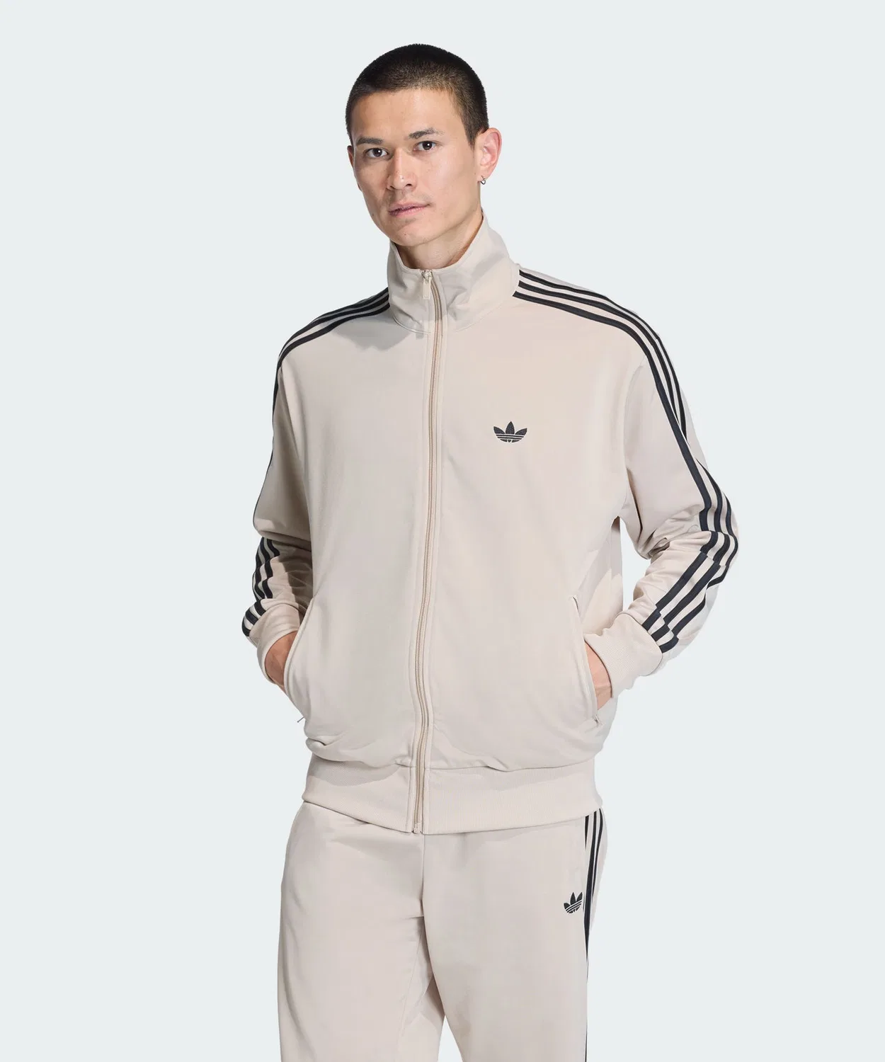 Мужская куртка-олимпийка с длинным рукавомFirebird Track Top Adidas, Beige