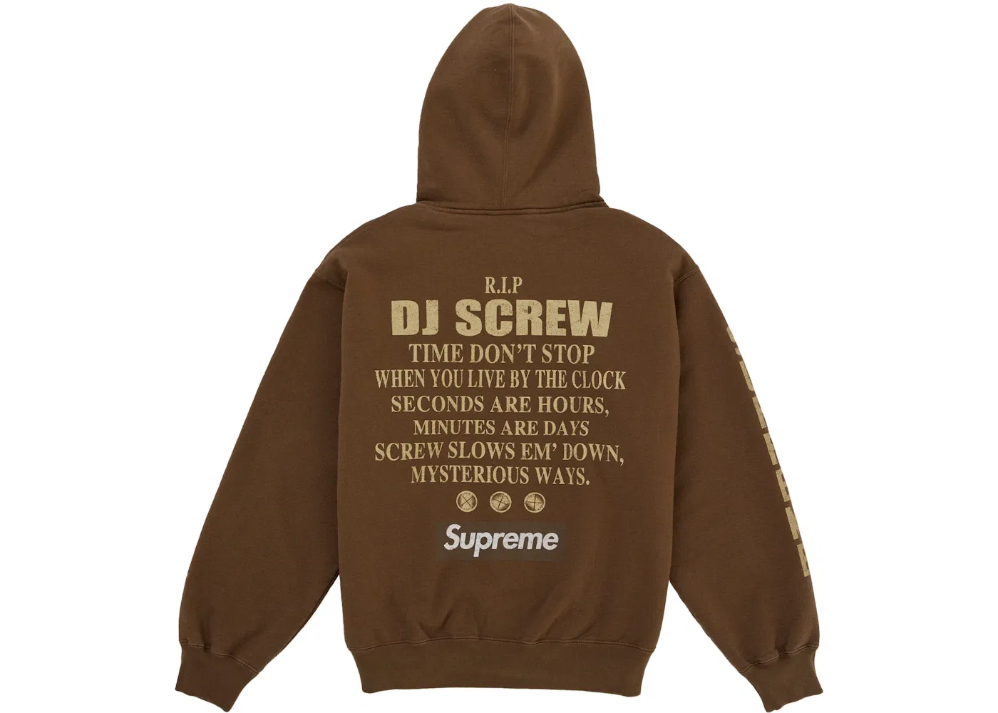 Мужская худи на молнии DJ Screw Supreme, Brown — фото 2