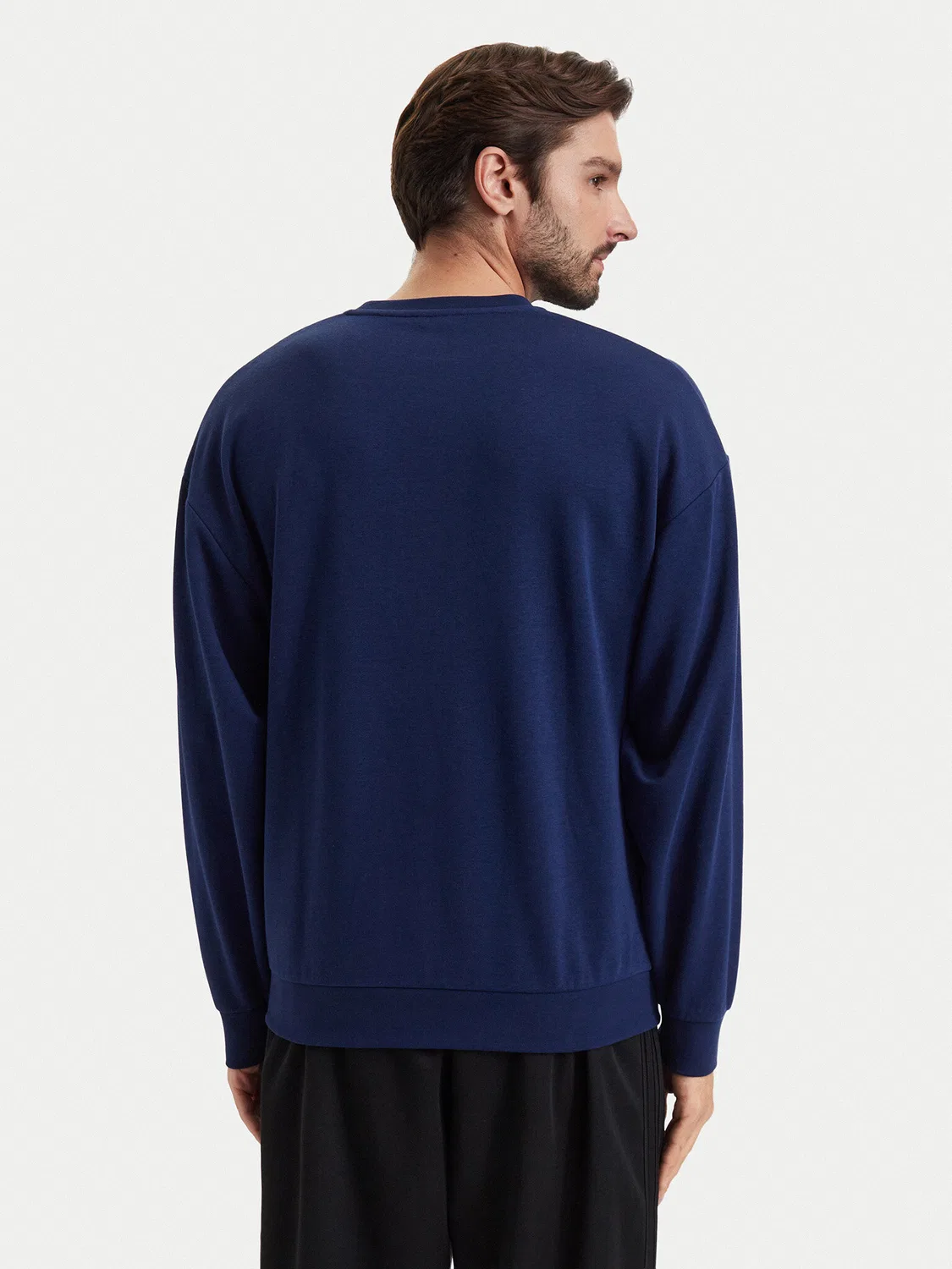 Мужская толстовка стандартного кроя Seasonal Essentials Collegiate French Terry Crew Sweatshirt Adidas, синий — фото 3