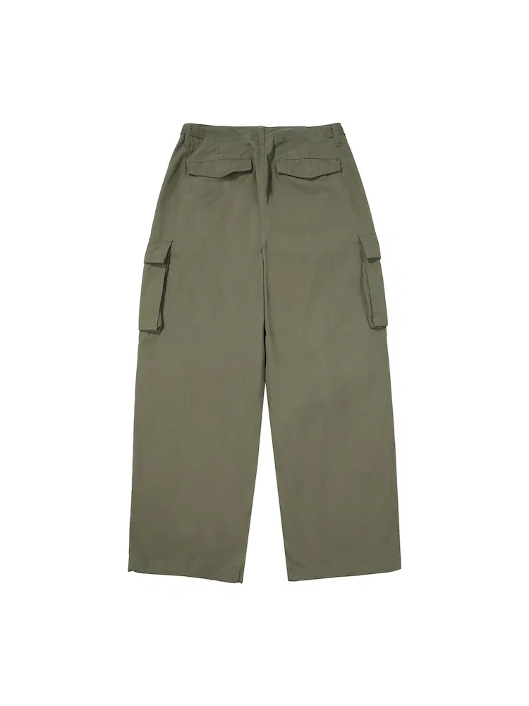 Широкие брюки из хлопка W SUPERDRY, Khaki — фото 3
