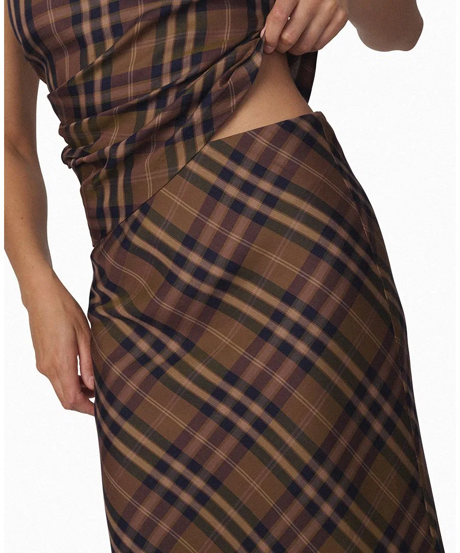 Юбка-миди с принтом The Ines Joe's Jeans, Camel Plaid — фото 4