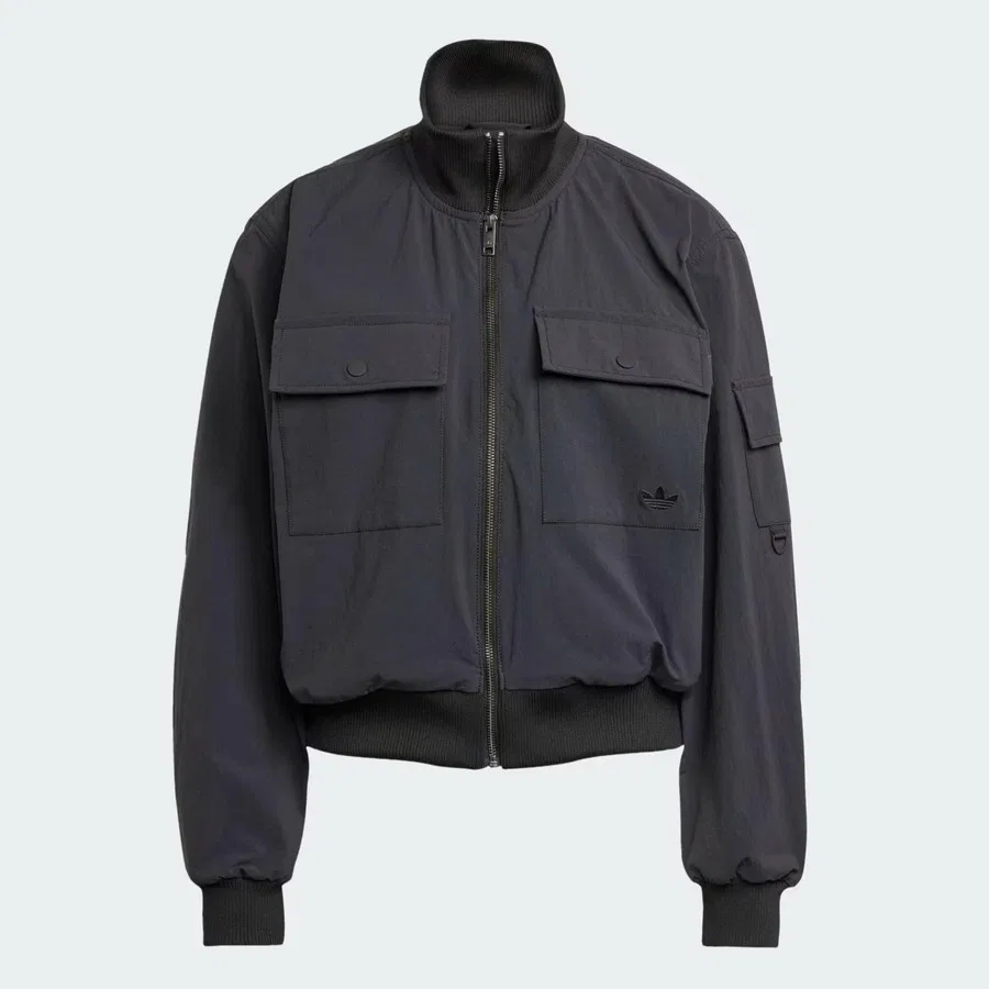 Женская куртка спортивная с длинным рукавом, adidas, Черный — фото 4