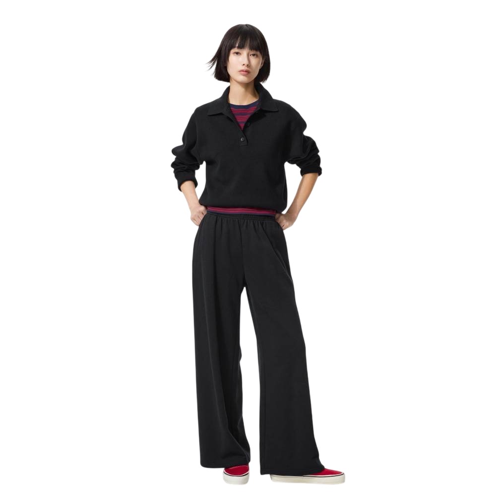 Спортивные брюки Uniqlo Wide-leg Unisex, 09 черный