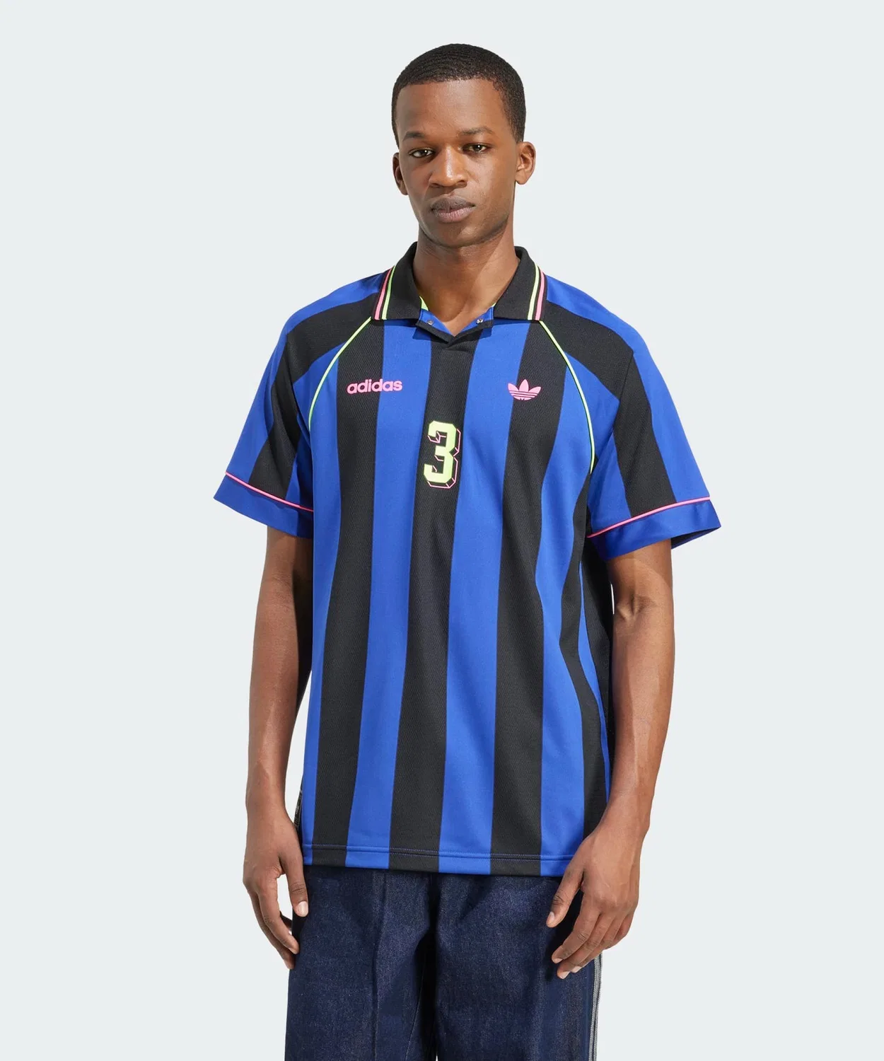Мужская футболка с принтом Adicolor Classics 3-Stripes Tee Adidas, Черный