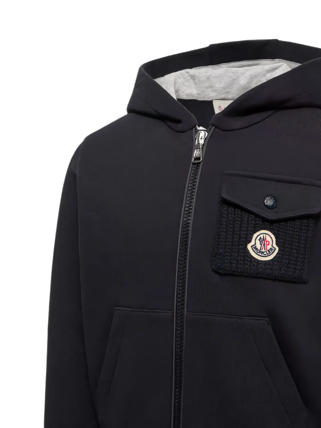 Moncler Худи с логотипом, синий — фото 2