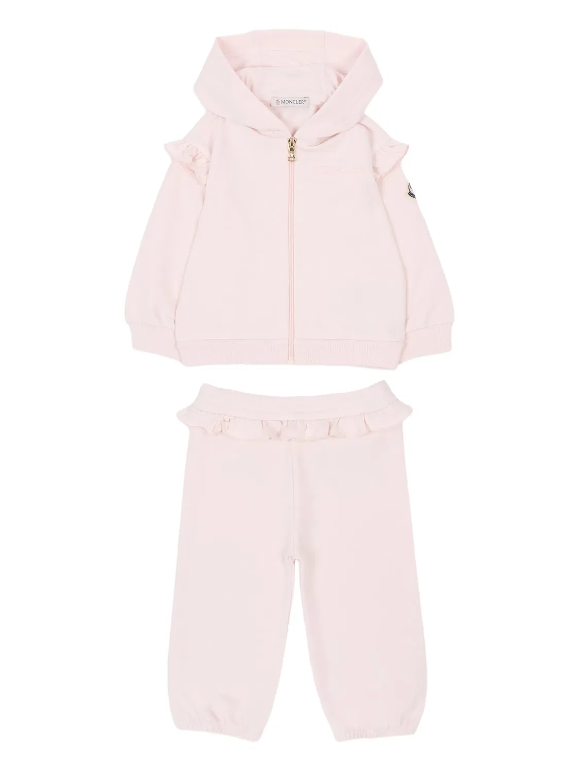 Moncler Розовый комплект с рюшами