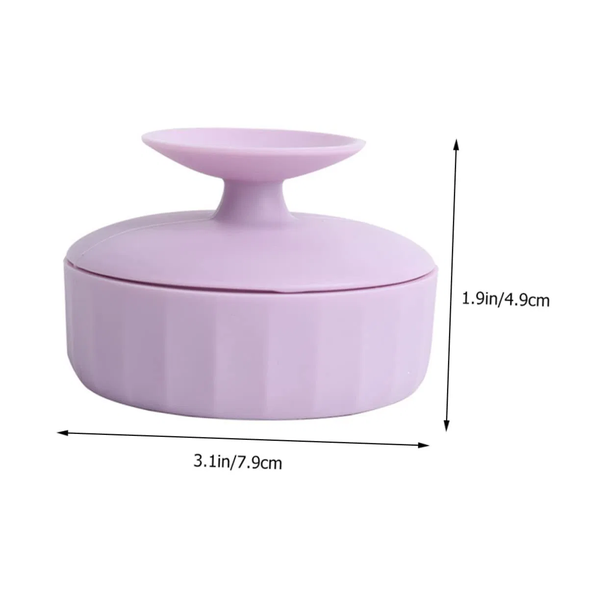 Силиконовая коробка для чистки кистей WRITWAA, 7.9 x 5.25 x 4.9 см, Purple — фото 2