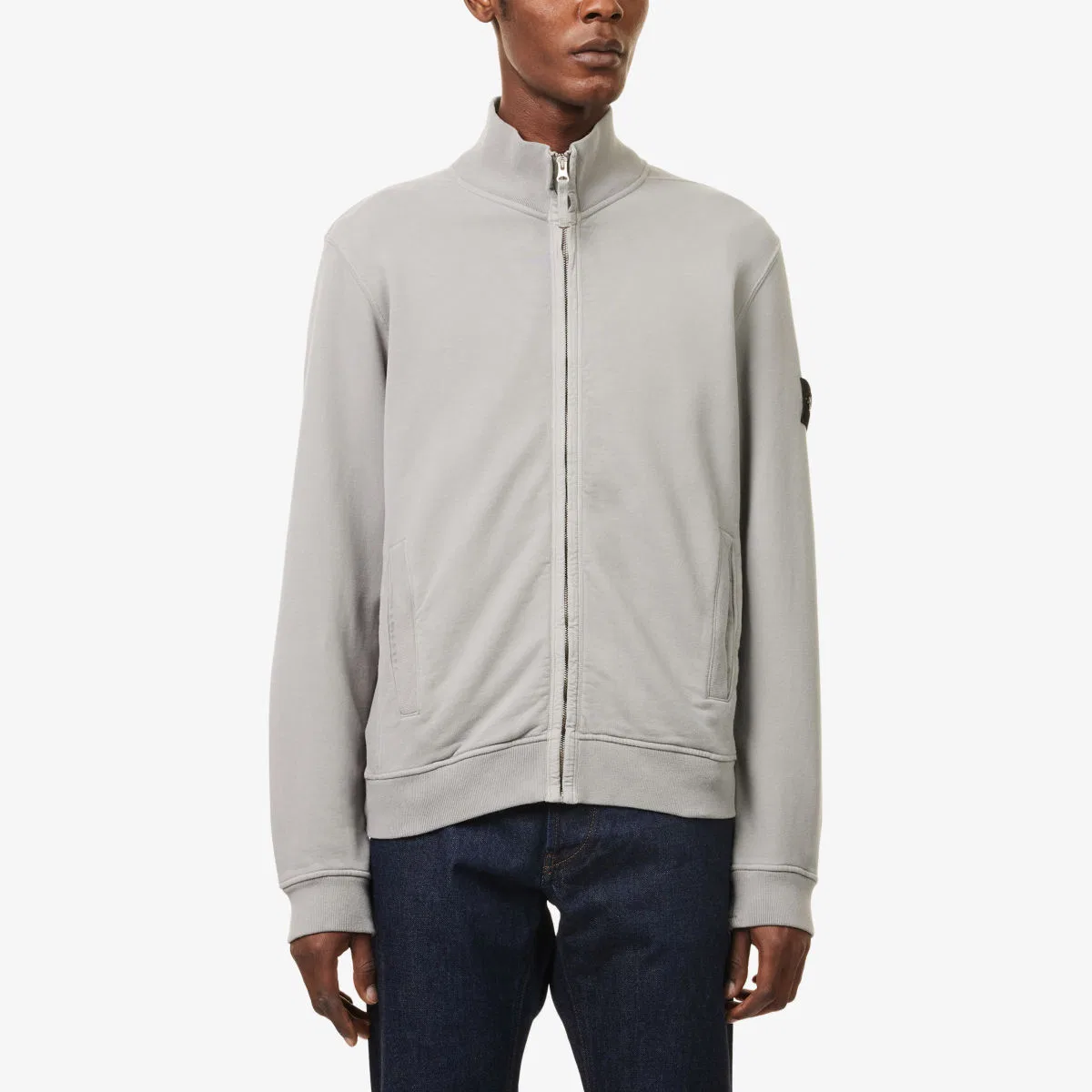 Куртка Compass-badge из ворсистого хлопкового трикотажа Stone Island, серый — фото 3