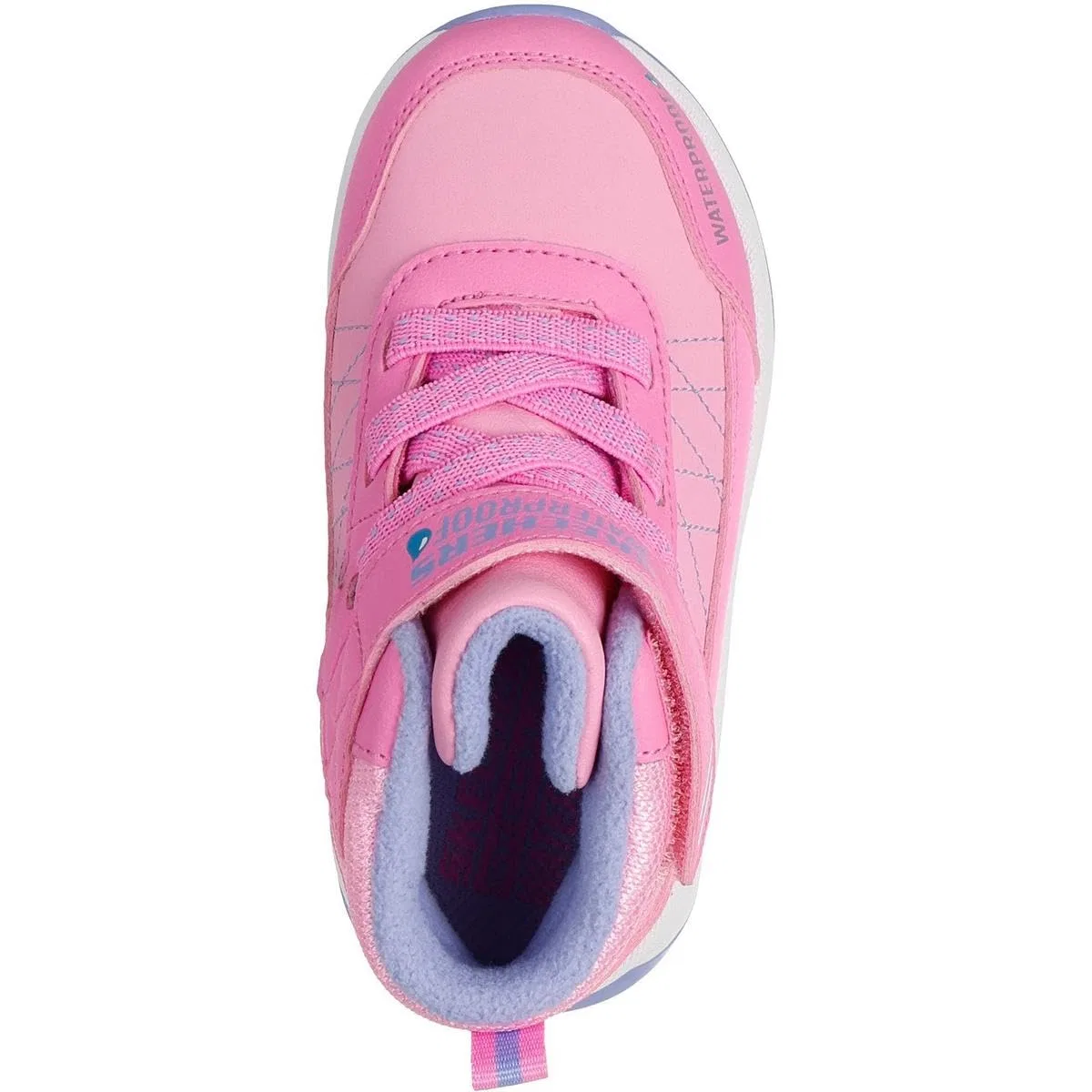 Детские ботинки для девочек водонепроницаемые Storm Blazer Artic Mass Skechers, Pink Synthetic Lavender Trim — фото 4