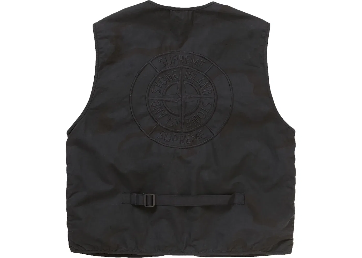 Мужской жилет с камуфляжным принтом Supreme Stone Island, Black Camo — фото 2