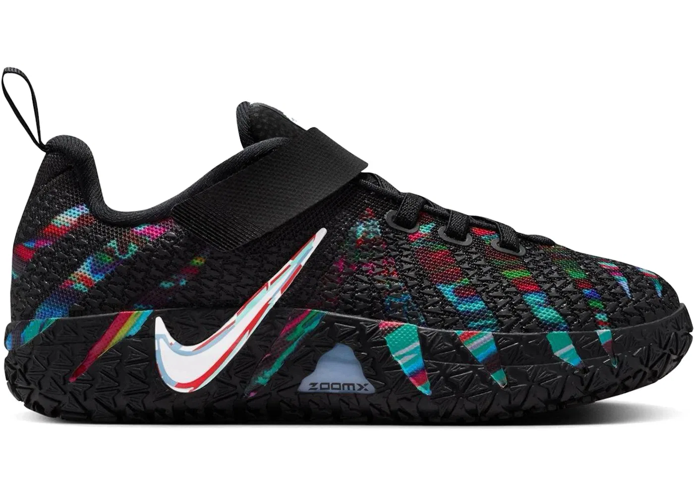Детские кроссовки для мальчиков с контрастным дизайном Nike Ja 3, Black/White/Bright Crimson/Cobalt Bliss