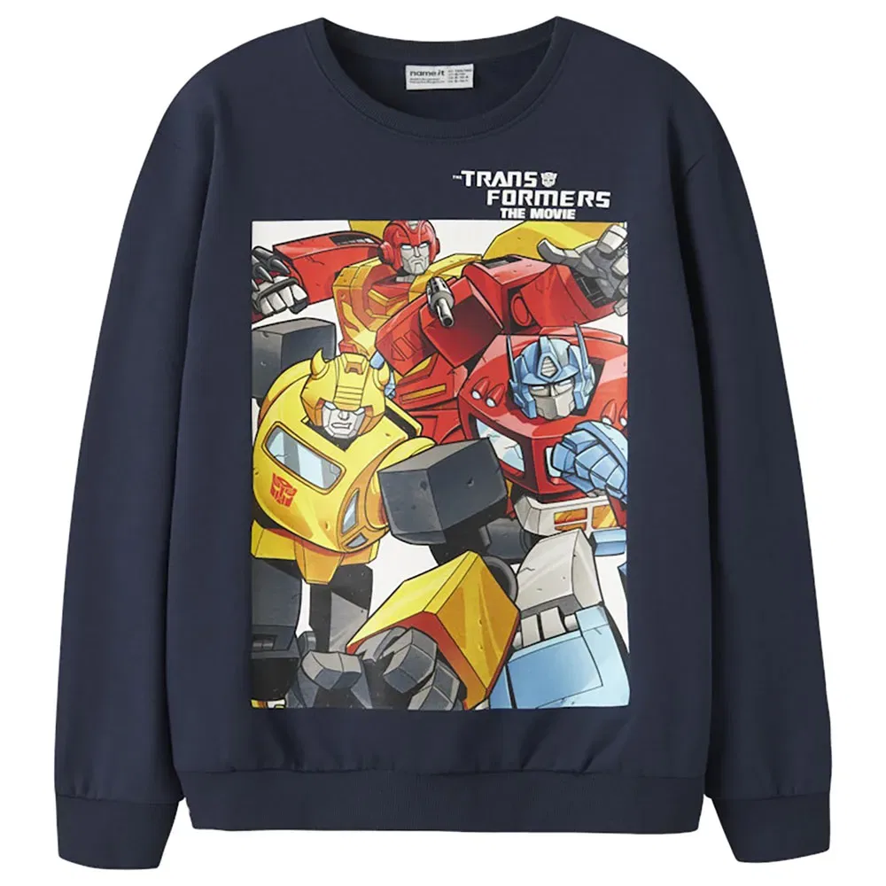 Детский свитшот для мальчиков с принтом Transformers Name it, Blue