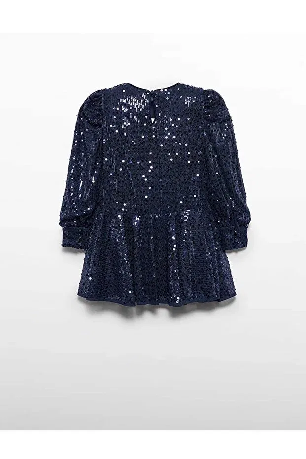 Детское платье для девочек с блестками Abel & Lula, Navy Blue — фото 2