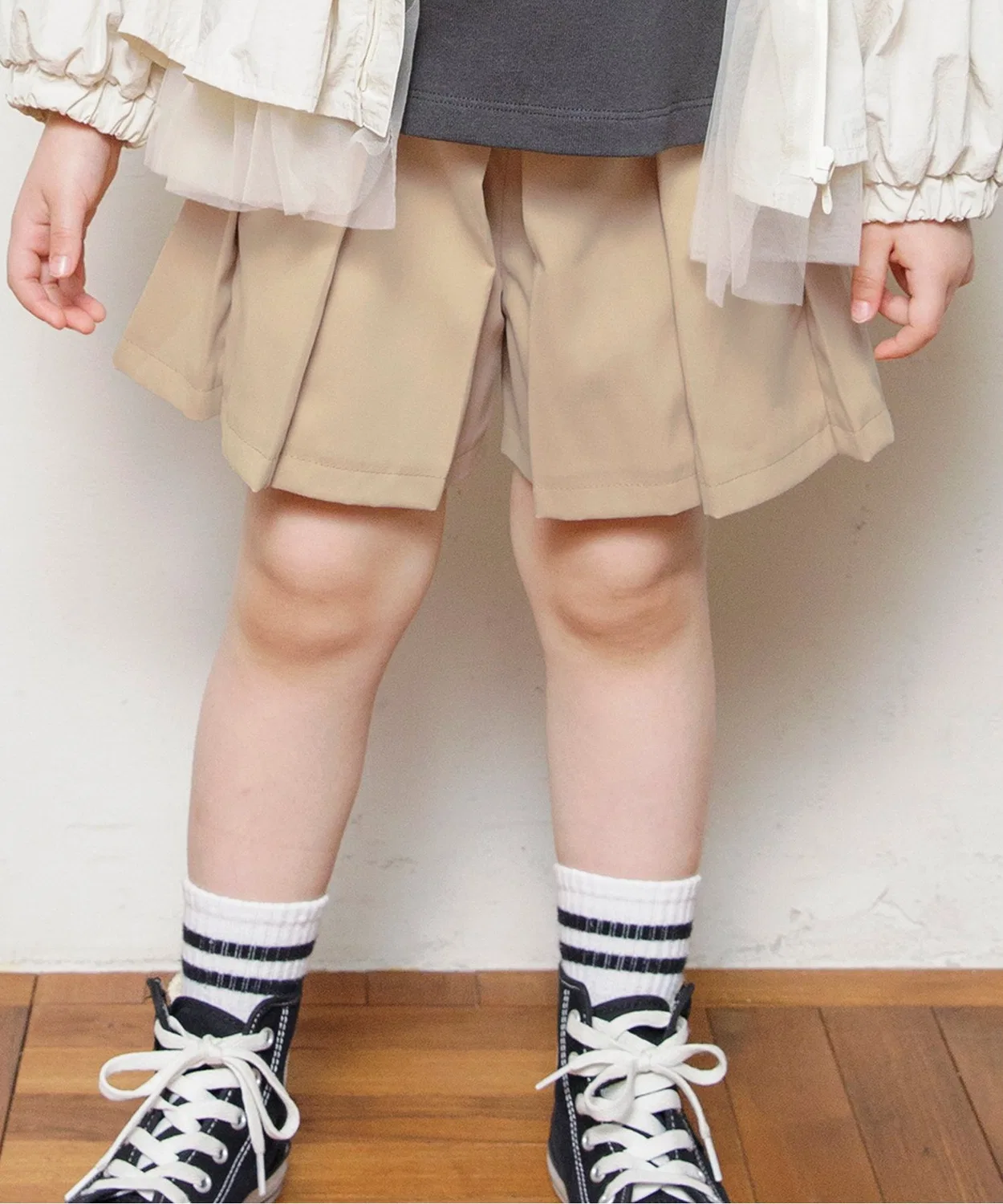 Детские шорты-кюлоты с плиссировкой BREEZE, Beige